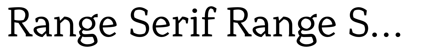 Range Serif Range Serif